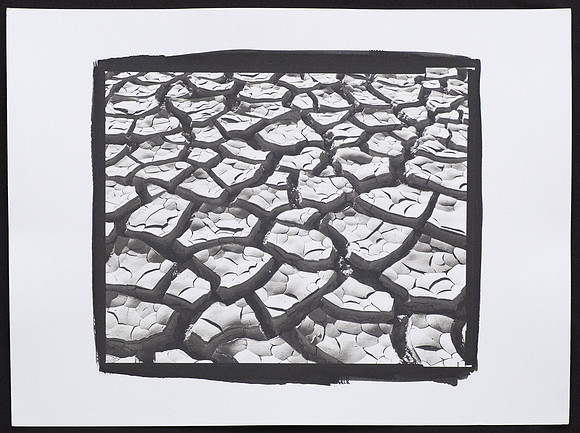 Olancha Mudcracks - Platinum Palladium Print with an 8x10 film negative